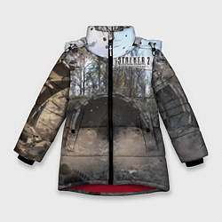Куртка зимняя для девочки STALKER 2 тоннель, цвет: 3D-красный