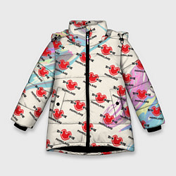 Куртка зимняя для девочки Momaland pattern, цвет: 3D-черный