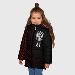 Куртка зимняя для девочки Точки: Ростовская область, цвет: 3D-черный — фото 2