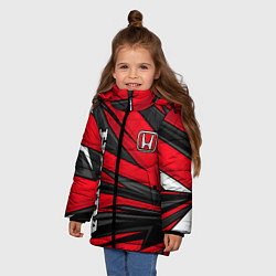 Куртка зимняя для девочки Red sport - honda, цвет: 3D-красный — фото 2
