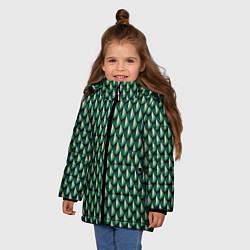 Куртка зимняя для девочки Чешуя зеленого змея, цвет: 3D-черный — фото 2