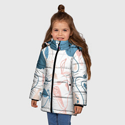 Куртка зимняя для девочки Силуэты груш, цвет: 3D-светло-серый — фото 2