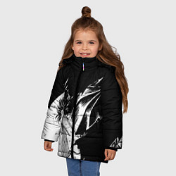 Куртка зимняя для девочки Берсерк Гатс в чёрных доспехах, цвет: 3D-светло-серый — фото 2