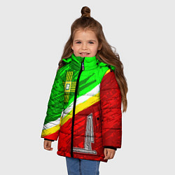 Куртка зимняя для девочки Флаг Зеленограадского АО, цвет: 3D-черный — фото 2