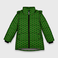 Куртка зимняя для девочки Сетка из шестигранника, цвет: 3D-светло-серый