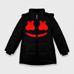 Куртка зимняя для девочки Маршмеллоу Comstock, цвет: 3D-черный