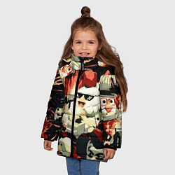 Куртка зимняя для девочки Чикен Ган заварушка, цвет: 3D-черный — фото 2