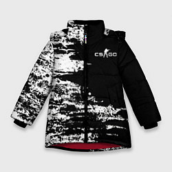 Куртка зимняя для девочки Counter Strike go - pattern, цвет: 3D-красный