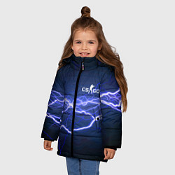 Куртка зимняя для девочки Counter Strike - lightning, цвет: 3D-черный — фото 2