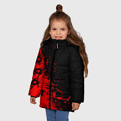 Куртка зимняя для девочки Death Stranding game, цвет: 3D-красный — фото 2