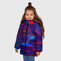 Куртка зимняя для девочки Abstraction colored, цвет: 3D-светло-серый — фото 2