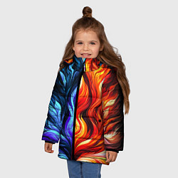 Куртка зимняя для девочки Два огня, цвет: 3D-светло-серый — фото 2