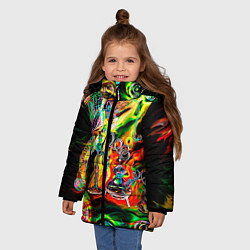 Куртка зимняя для девочки Хамелеон и стихии, цвет: 3D-светло-серый — фото 2