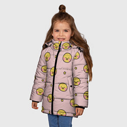 Куртка зимняя для девочки Цыплята parttern, цвет: 3D-светло-серый — фото 2
