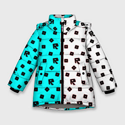 Зимняя куртка для девочки Roblox pattern logo mobile