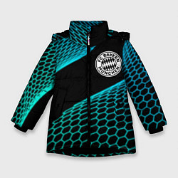 Куртка зимняя для девочки Bayern football net, цвет: 3D-черный
