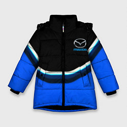 Куртка зимняя для девочки Mazda sport brend car, цвет: 3D-черный