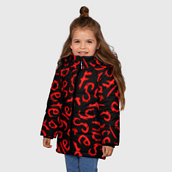 Куртка зимняя для девочки Sally face pattern game, цвет: 3D-красный — фото 2