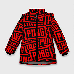Куртка зимняя для девочки PUBG pattern games, цвет: 3D-светло-серый
