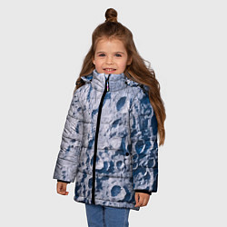 Куртка зимняя для девочки Кратеры на Луне - star dust, цвет: 3D-черный — фото 2