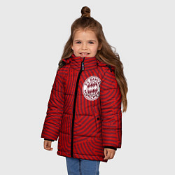 Куртка зимняя для девочки Bayern отпечатки, цвет: 3D-красный — фото 2