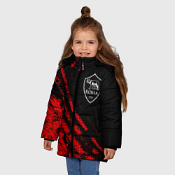 Куртка зимняя для девочки Roma sport grunge, цвет: 3D-красный — фото 2