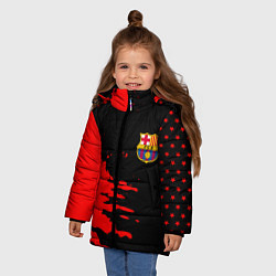 Куртка зимняя для девочки Barcelona краски спорт, цвет: 3D-светло-серый — фото 2
