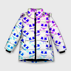 Зимняя куртка для девочки Marshmello pattern neon