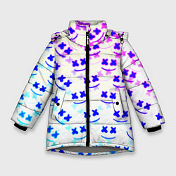 Зимняя куртка для девочки Marshmello pattern neon