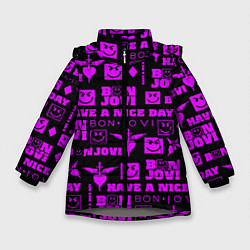 Зимняя куртка для девочки Bon Jovi neon pink rock