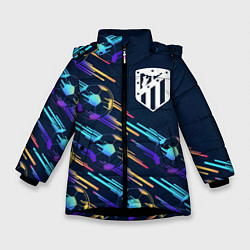 Зимняя куртка для девочки Atletico Madrid градиентные мячи