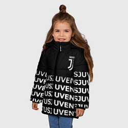 Куртка зимняя для девочки Juventus pattern fc club steel, цвет: 3D-красный — фото 2