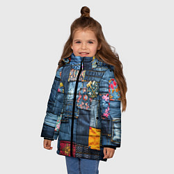 Куртка зимняя для девочки Значок адвоката на джинсах, цвет: 3D-черный — фото 2