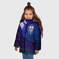 Куртка зимняя для девочки Leeds United ночное поле, цвет: 3D-черный — фото 2
