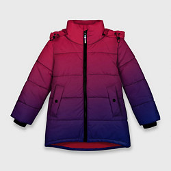 Куртка зимняя для девочки Gradient red-blue, цвет: 3D-красный