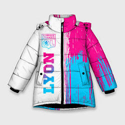 Зимняя куртка для девочки Lyon neon gradient style по-вертикали