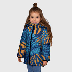 Куртка зимняя для девочки Леопёрдовые пестринки, цвет: 3D-светло-серый — фото 2