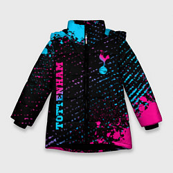Зимняя куртка для девочки Tottenham - neon gradient вертикально