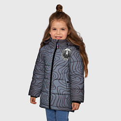 Куртка зимняя для девочки Дикий, цвет: 3D-светло-серый — фото 2