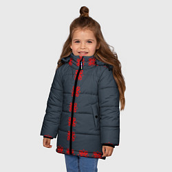 Куртка зимняя для девочки Этно - темный, цвет: 3D-светло-серый — фото 2