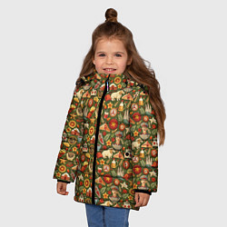 Куртка зимняя для девочки Солдат и символика СССР, цвет: 3D-черный — фото 2