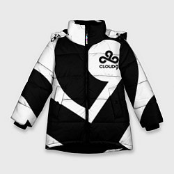 Куртка зимняя для девочки Cloud9 - black and white, цвет: 3D-черный