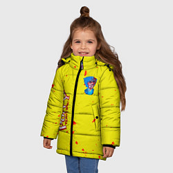 Куртка зимняя для девочки Poppy Playtime Хагги Вагги монстр, цвет: 3D-красный — фото 2