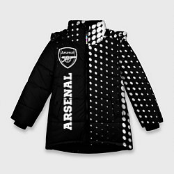 Куртка зимняя для девочки Arsenal sport на темном фоне по-вертикали, цвет: 3D-черный