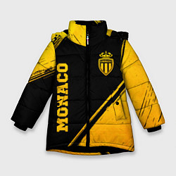 Куртка зимняя для девочки Monaco - gold gradient вертикально, цвет: 3D-черный