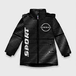 Куртка зимняя для девочки Nissan sport metal, цвет: 3D-черный