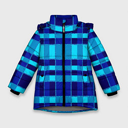 Куртка зимняя для девочки Полосный паттерн, цвет: 3D-светло-серый