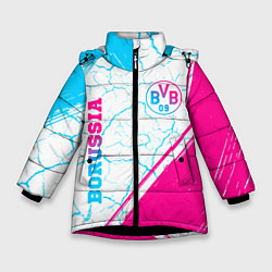 Зимняя куртка для девочки Borussia neon gradient style вертикально