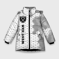 Зимняя куртка для девочки West Ham sport на светлом фоне по-вертикали