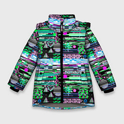 Зимняя куртка для девочки Abstract color pattern